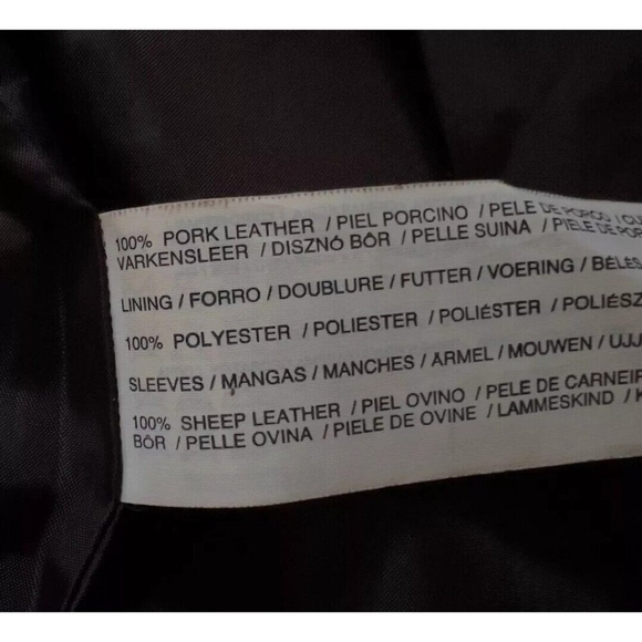 Mango Leather Jacket XXS / Brown with Gold Hardware - Biker Style - Picture 13 of 13